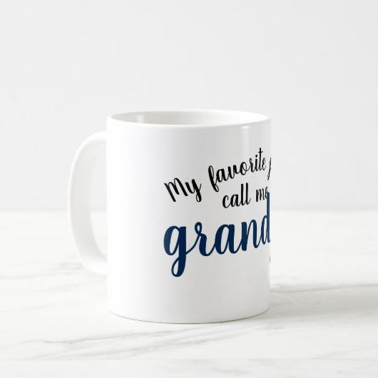 私のお気に入りのな人々は私を祖父と電話します コーヒーマグカップ (正面左)