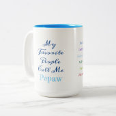私のお気に入りのな人々は私を…カスタムなマグと電話します ツートーンマグカップ (正面左)