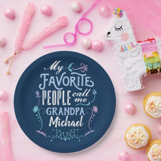 私のお気に入りのな人々は私をGrampsの祖父母と日電話します ペーパープレート (パーティー)