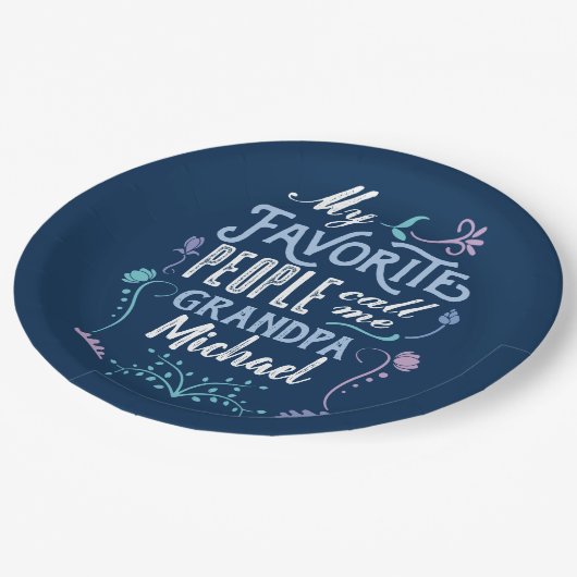 私のお気に入りのな人々は私をGrampsの祖父母と日電話します ペーパープレート (アングル)