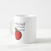 私のお気に入りのな先生のマグ-カスタマイズ コーヒーマグカップ (正面左)