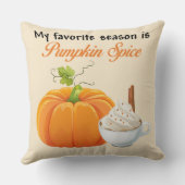 私のお気に入りのな季節はカボチャスパイスの枕です クッション (裏面)