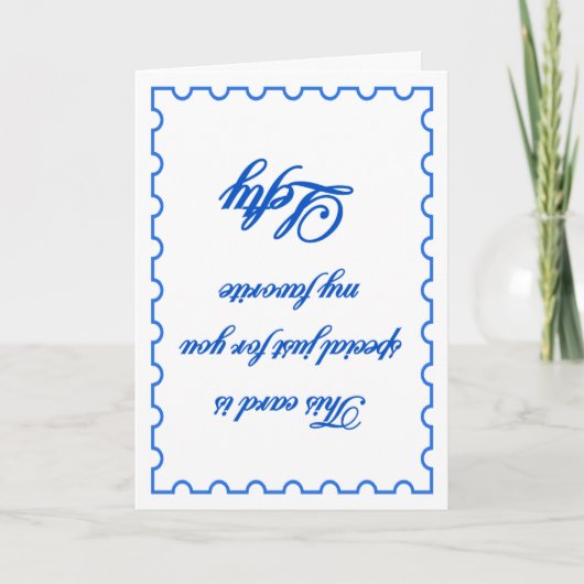 私のお気に入りのな左利き カード (正面)