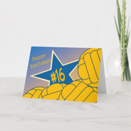 私のお気に入りのな水球の星への幸せな第16誕生日 カード