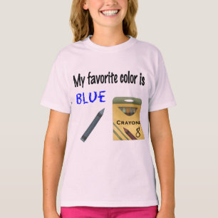 私のお気に入りのな色は青いです Tシャツ