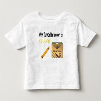 私のお気に入りのな色は黄色いです トドラーTシャツ