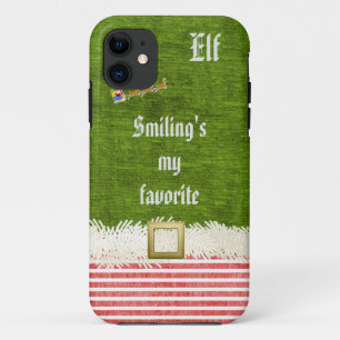 "私のお気に入りのな"クリスマスの小妖精や小人の引用文微笑します iPhone 11 ケース