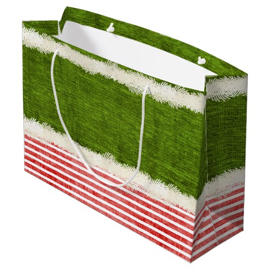 "私のお気に入りのな"クリスマスの小妖精や小人の引用文(l)微笑します ラージペーパーバッグ (裏面アングル)