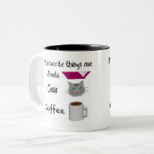 私のお気に入りのもの本、猫、コーヒー ツートーンマグカップ (正面左)