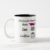 私のお気に入りのもの本、猫、コーヒー ツートーンマグカップ (左)