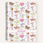 私のお気に入りのもの音楽の音パーソナライズされた ノートブック (正面)