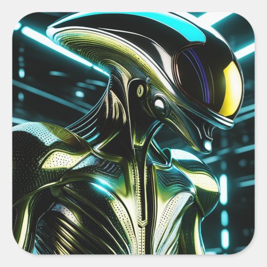 私のお気に入りのエイリアンのタイプは生物学的機械al スクエアシール (正面)