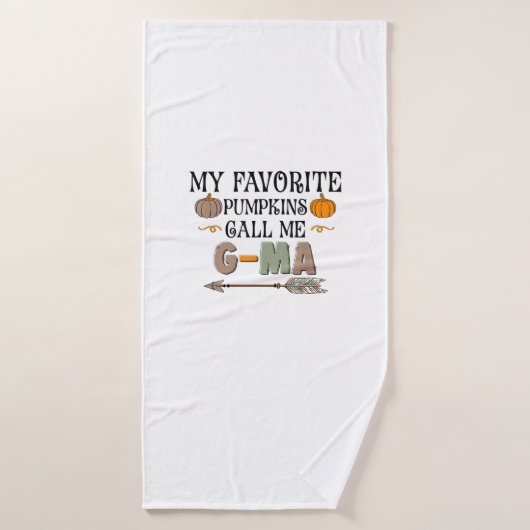 私のお気に入りのカボチャは私をG-MA祖母Thanksgiと呼ぶ バスタオル (バスタオル)