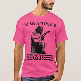 私のお気に入りのコードはGsus Jesusのギター遊おもしろい Tシャツ