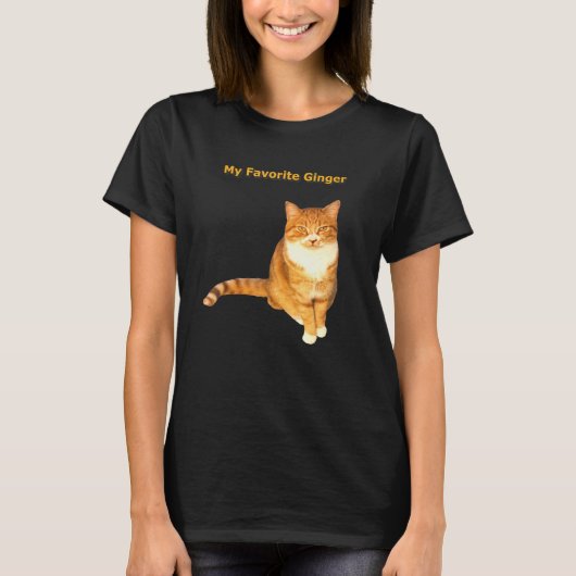 私のお気に入りのジンジャーオレンジタビー猫 Tシャツ (正面)