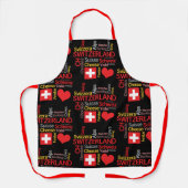 私のお気に入りのスイスのおもしろい物 エプロン (正面)