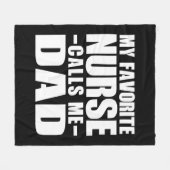 私のお気に入りのナースはパパを呼ぶ フリースブランケット (正面(横))