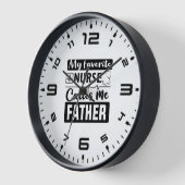 私のお気に入りのナースは父と呼ぶ 壁時計 (傾斜)
