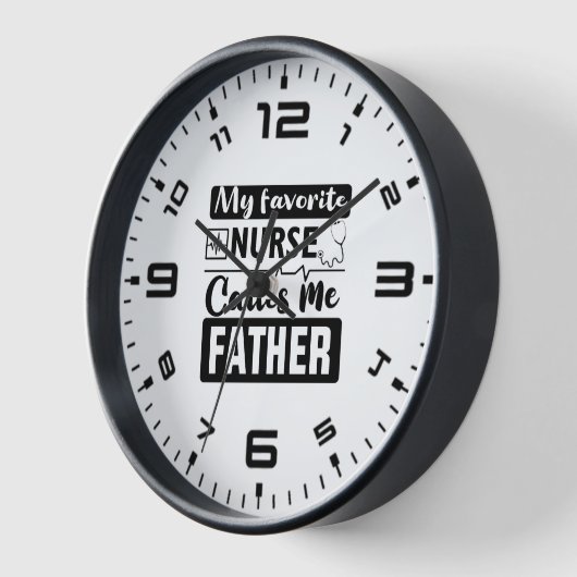 私のお気に入りのナースは父と呼ぶ 壁時計 (傾斜)