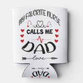 私のお気に入りのナースは私にパパ父の日2021 缶クーラー (裏面)