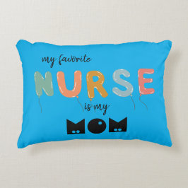 私のお気に入りのナースは私の母バルーンタイポグラフィ アクセントクッション