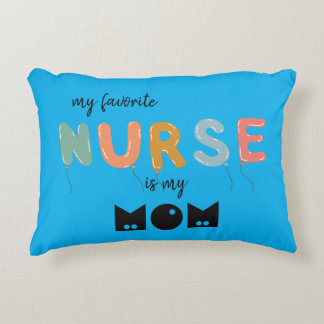 私のお気に入りのナースは私の母バルーンタイポグラフィ アクセントクッション