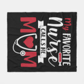 私のお気に入りのナースは私をママ看護学校と呼ぶ フリースブランケット (正面(横))