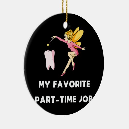 私のお気に入りのバイトの親おもしろい歯 セラミックオーナメント (右)