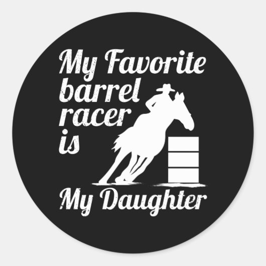 私のお気に入りのバレルレーサーは娘だ ラウンドシール (正面)