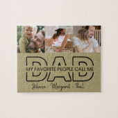 私のお気に入りのパパ写真の父の日と呼ばれる私の人々 ジグソーパズル (横)