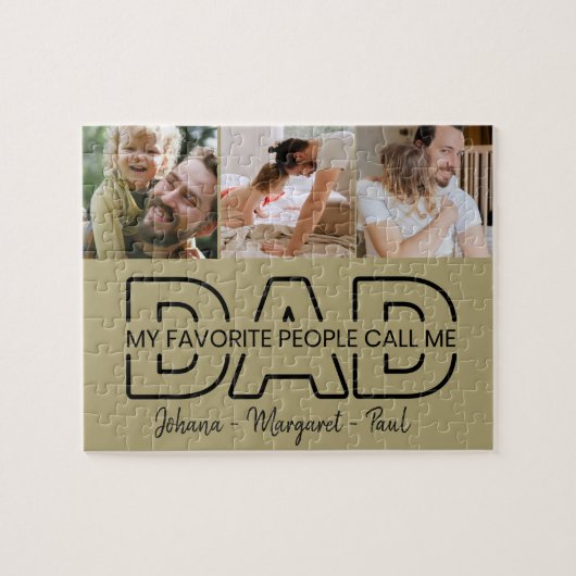 私のお気に入りのパパ写真の父の日と呼ばれる私の人々 ジグソーパズル (横)