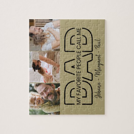 私のお気に入りのパパ写真の父の日と呼ばれる私の人々 ジグソーパズル (縦)