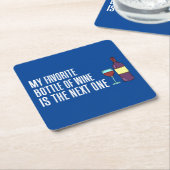 私のお気に入りのボトルは次のワイン スクエアペーパーコースター (アングル)