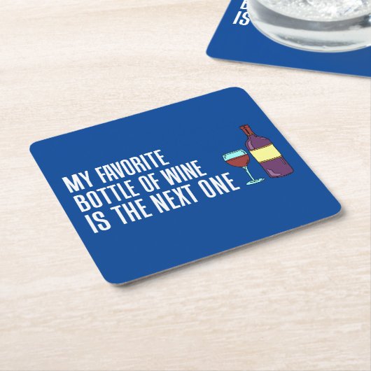 私のお気に入りのボトルは次のワイン スクエアペーパーコースター (アングル)