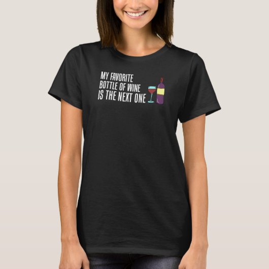 私のお気に入りのボトルは次のワイン Tシャツ (正面)