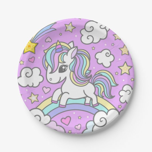 私のお気に入りのユニコーン ペーパープレート (正面)
