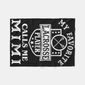 私のお気に入りのラクロス選手は私にミミコスプレLと呼ぶ フリースブランケット (正面(横))