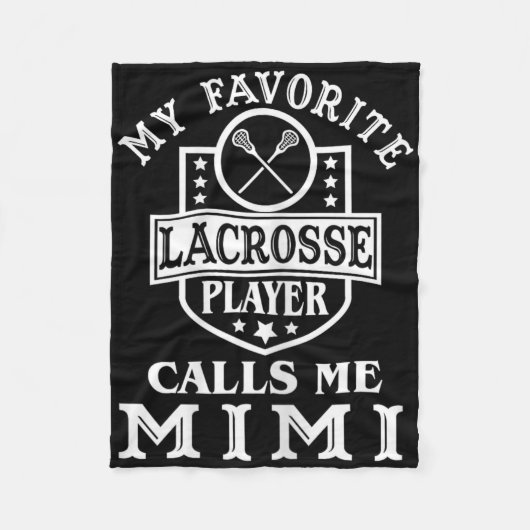 私のお気に入りのラクロス選手は私にミミコスプレLと呼ぶ フリースブランケット (正面)