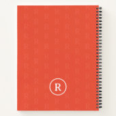 私のお気に入りのレシピモノグラムのオレンジ ノートブック (裏面)