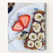 私のお気に入りのレシピ、いちご手帳 ノートブック (裏面)