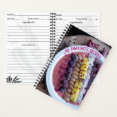 私のお気に入りのレシピ、ピンク、レシピ本 ノートブック (内側)