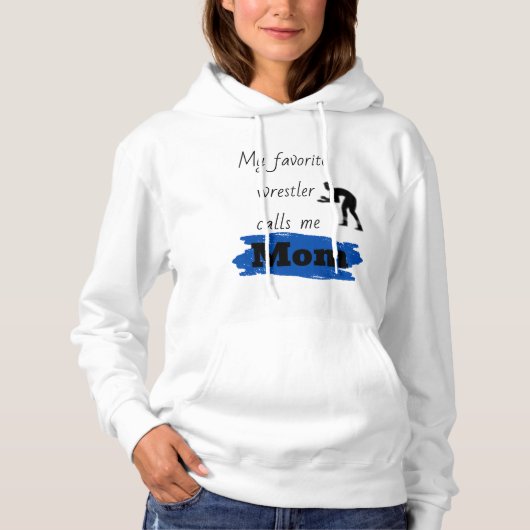 私のお気に入りのレスラーはブルー私を呼ぶ パーカ (正面)