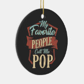 私のお気に入りの人々はおじいちゃんと呼ばポップ・アートのれる セラミックオーナメント (右)
