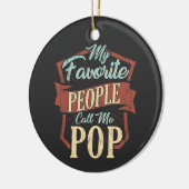 私のお気に入りの人々はおじいちゃんと呼ばポップ・アートのれる セラミックオーナメント (左)