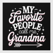 私のお気に入りの人々はおばあちゃんの母の日と呼ばれる ウィンドウサイン (シート)