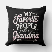 私のお気に入りの人々はおばあちゃんの母の日と呼ばれる クッション (正面)