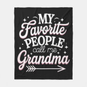 私のお気に入りの人々はおばあちゃんの母の日と呼ばれる フリースブランケット (正面)