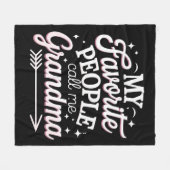 私のお気に入りの人々はおばあちゃんの母の日と呼ばれる フリースブランケット (正面(横))