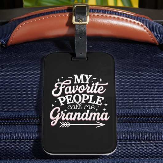 私のお気に入りの人々はおばあちゃんの母の日と呼ばれる ラゲッジタグ (正面インサイチュ2)