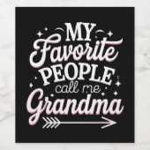 私のお気に入りの人々はおばあちゃんの母の日と呼ばれる ワインラベル (シングルラベル)